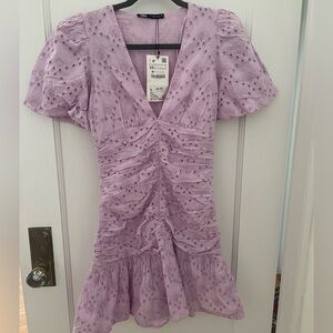 Zara Eyelet Mini Dress